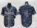 Men’s Dallas Cowboys Dak Prescott #4 Grey Camouflage Jersey Joint Edition
