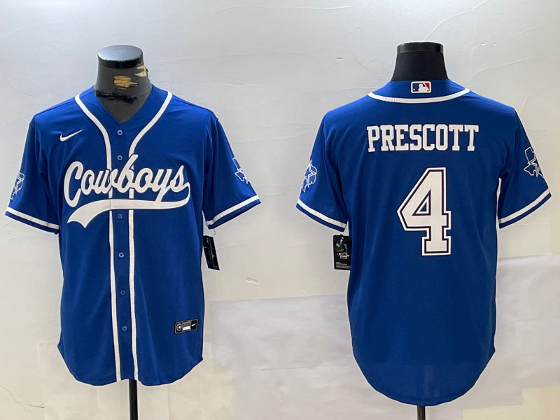 Men’s Dallas Cowboys Dak Prescott #4 Royal Jersey