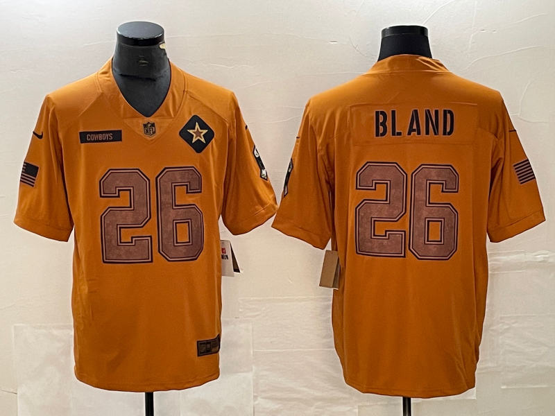 Men’s Dallas Cowboys DaRon Bland #26 Brown 2023 Salute To Service Retired Limited Jersey