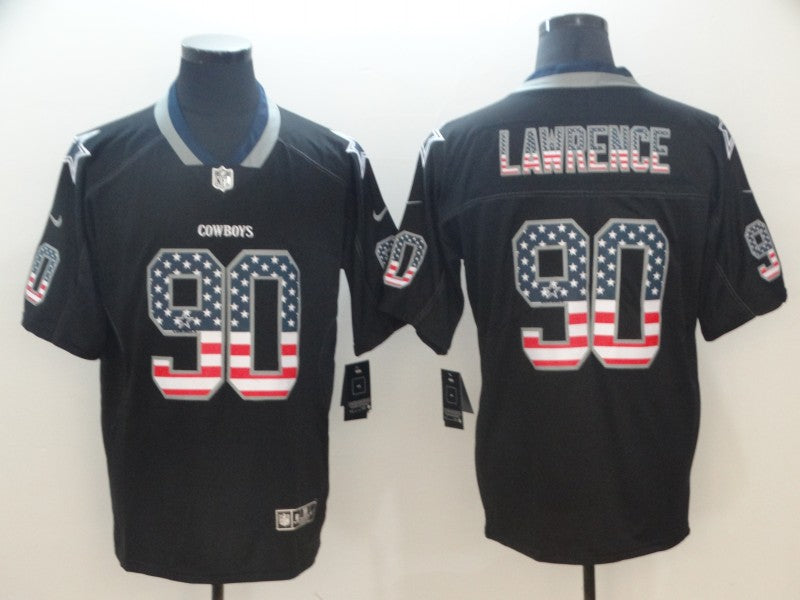 Men’s Dallas Cowboys DeMarcus Lawrence #90 Black Authentic Jersey