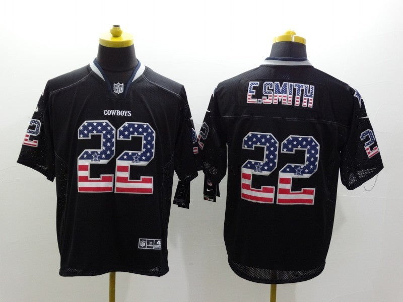 Men’s Dallas Cowboys Emmitt Smith #22 Black Jersey