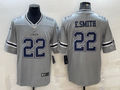 Men’s Dallas Cowboys Emmitt Smith #22 Gray Inverted Legend Jersey