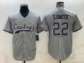 Men’s Dallas Cowboys Emmitt Smith #22 Gray Jersey Joint Edition