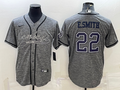 Men’s Dallas Cowboys Emmitt Smith #22 Gray Jersey Joint Edition