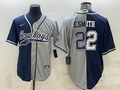 Men’s Dallas Cowboys Emmitt Smith #22 Navy/Gray Jersey Joint Edition