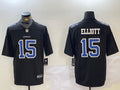 Men’s Dallas Cowboys Ezekiel Elliott #15 Carbon Black Jersey