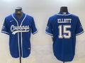Men’s Dallas Cowboys Ezekiel Elliott #15 Royal Jersey