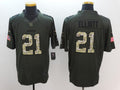 Men’s Dallas Cowboys Ezekiel Elliott #21 Army Green Jersey