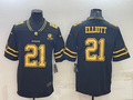 Men’s Dallas Cowboys Ezekiel Elliott #21 Black Color Rush Legend Jersey