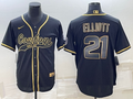 Men’s Dallas Cowboys Ezekiel Elliott #21 Black Jersey Joint Edition