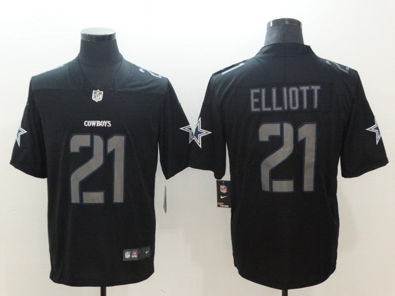 Men’s Dallas Cowboys Ezekiel Elliott #21 Black Team Jersey