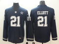 Men’s Dallas Cowboys Ezekiel Elliott #21 Navy Authentic Jersey