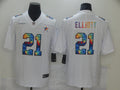 Men’s Dallas Cowboys Ezekiel Elliott #21 White Jersey