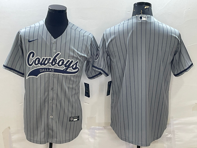 Men’s Dallas Cowboys Gray Blank Jersey