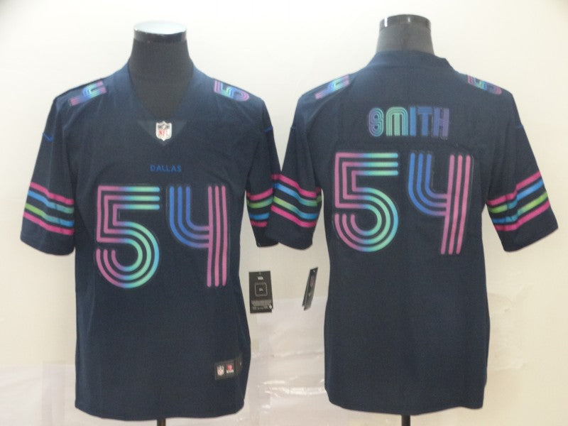 Men’s Dallas Cowboys Jaylon Smith #54 Navy City Edition Jersey