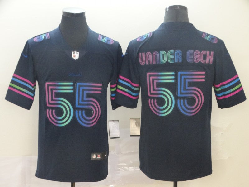 Men’s Dallas Cowboys Leighton Vander Esch #55 Navy City Edition Jersey