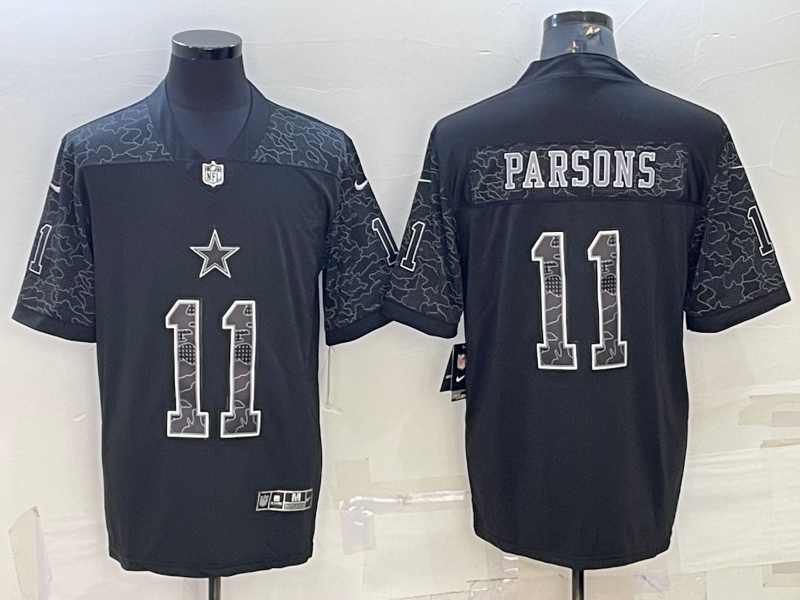 Men’s Dallas Cowboys Micah Parsons #11 Black RFLCTV Limited Jersey