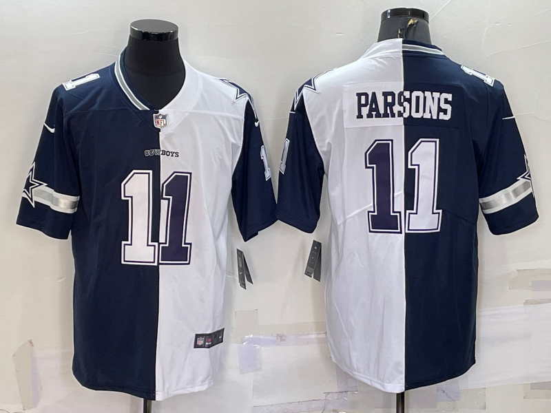 Men’s Dallas Cowboys Micah Parsons #11 Navy/White Jersey