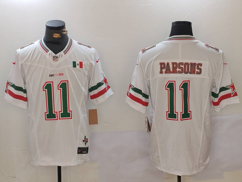 Men’s Dallas Cowboys Micah Parsons #11 White Vapor F.U.S.E. Limited Jersey