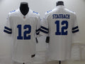 Men’s Dallas Cowboys Roger Staubach #12 White Vapor Limited Jersey