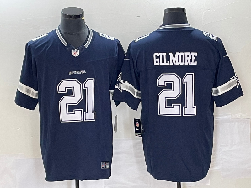 Men’s Dallas Cowboys Stephon Gilmore #21 Navy Jersey