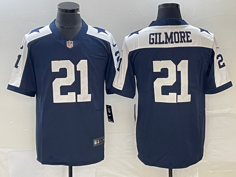 Men’s Dallas Cowboys Stephon Gilmore #21 Navy Jersey