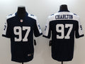 Men’s Dallas Cowboys Taco Charlton #97 Navy Jersey