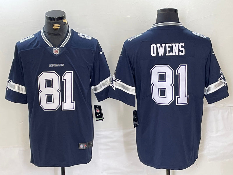 Men’s Dallas Cowboys Terrell Owens #81 Navy Jersey