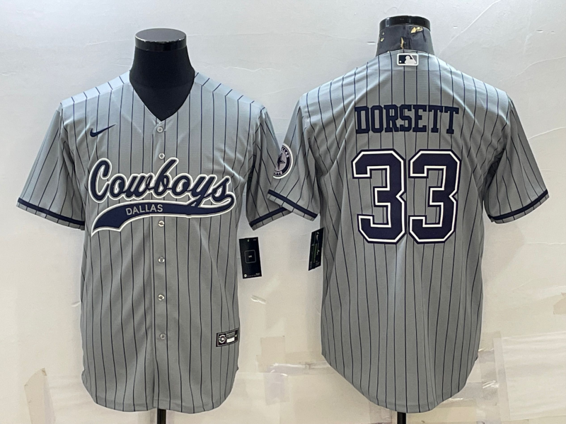 Men’s Dallas Cowboys Tony Dorsett #33 Gray Jersey Joint Edition