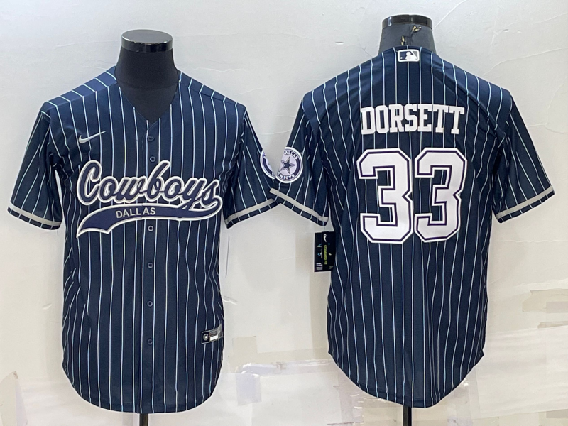 Men’s Dallas Cowboys Tony Dorsett #33 Navy Jersey Joint Edition