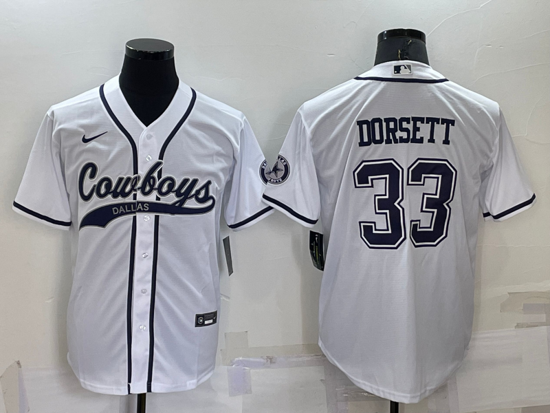 Men’s Dallas Cowboys Tony Dorsett #33 White Jersey Joint Edition