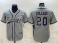 Men’s Dallas Cowboys Tony Pollard #20 Gray Jersey Joint Edition
