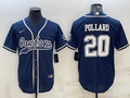 Men’s Dallas Cowboys Tony Pollard #20 Navy Jersey Joint Edition