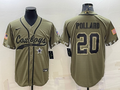 Men’s Dallas Cowboys Tony Pollard #20 Olive 2022 Salute To Service Limited Jersey Joint Edition