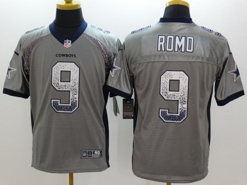 Men’s Dallas Cowboys Tony Romo #9 Gray Jersey