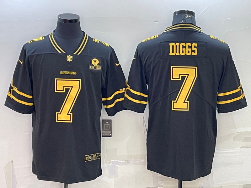 Men’s Dallas Cowboys Trevon Diggs #7 Black Jersey