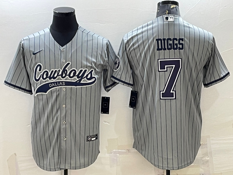 Men’s Dallas Cowboys Trevon Diggs #7 Gray Jersey Joint Edition