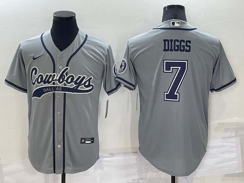 Men’s Dallas Cowboys Trevon Diggs #7 Gray Jersey Joint Edition