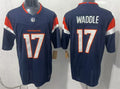 Mens Denver Broncos #17 Jaylen Waddle Nike Navy Alternate Vapor F.U.S.E. Limited  Jersey