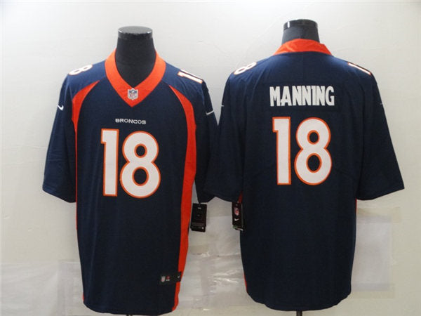 Men’s Denver Broncos #18 Peyton Manning Navy Nike NFL Vapor Untouchable Limited Jersey