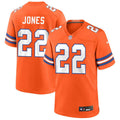 Mens Denver Broncos #22 Brandon Jones Nike Orange Mile High Collection 1977 Throwback F.U.S.E. Limited Jersey