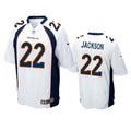 Mens Denver Broncos #22 Kareem Jackson Nike White Vapor Untouchable Limited Jersey