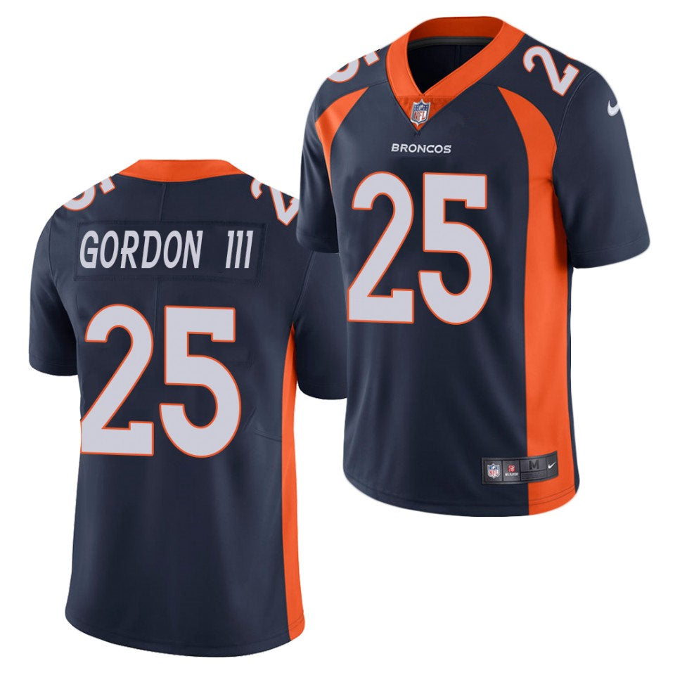 Men’s Denver Broncos #25 Melvin Gordon III  Navy Nike NFL Vapor Untouchable Limited Jersey