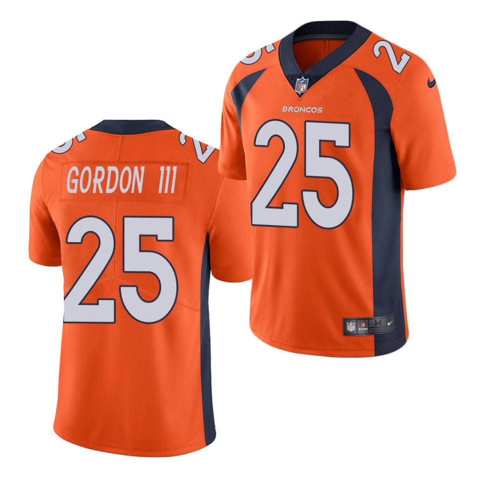 Men’s Denver Broncos #25 Melvin Gordon III  Orange Nike NFL Vapor Untouchable Limited Jersey
