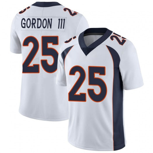 Men’s Denver Broncos #25 Melvin Gordon III  White Nike NFL Vapor Untouchable Limited Jersey