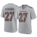 Mens Denver Broncos #27 J.K. Dobbins Gray Atmosphere Fashion Game jersey