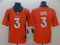 Men’s Denver Broncos #3 Drew Lock Orange Nike NFL Vapor Untouchable Limited Jersey
