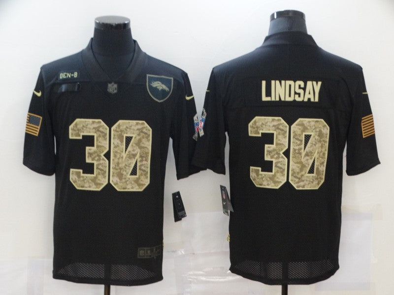 Men’s Denver Broncos #30 Phillip Lindsay Black Jersey