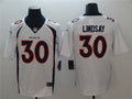 Men’s Denver Broncos #30 Phillip Lindsay  White Nike NFL Vapor Untouchable Limited Jersey