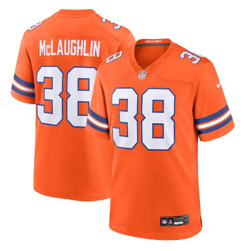 Mens Denver Broncos #38 Jaleel McLaughlin Nike Mile High Collection 1977 Throwback F.U.S.E. Limited Jersey – Orange